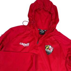 Capelli Sport Maryland United FC Hoodie Pullover CS Dry Red Soccer L